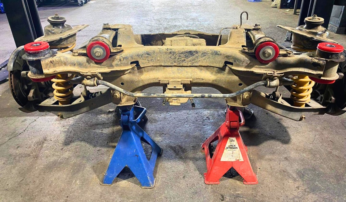 Rear subframe fitted with new suspension bushes - Holden VE Commodore